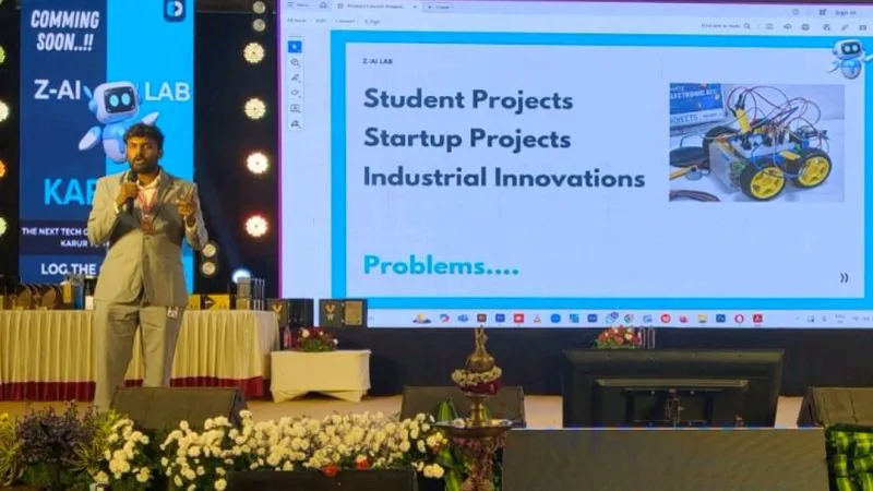 Suresh Velusamy presenting at the JCI Infinity Conclave 2024